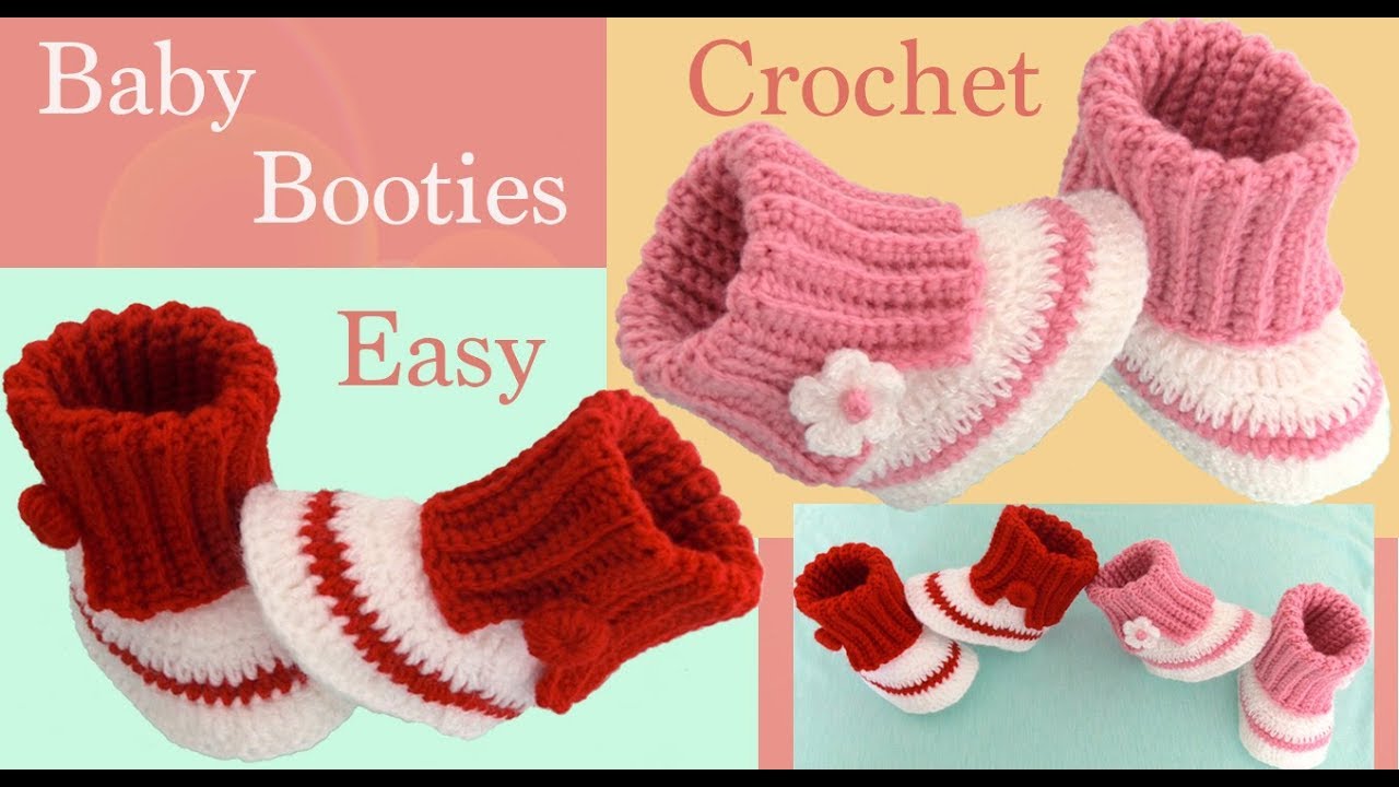 Como tejer a crochet Zapatitos para bebes niñas niños tejido  tallermanualperu - YouTube