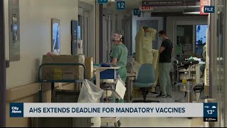 Deadline for AHS employees to prove vaccination extended