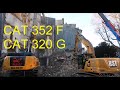 Excavator CAT 352 F longfront and CAT 320 G - demolition site