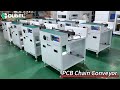 Auto SMT Handling Conveyor PCB Chain Conveyor with 460mm Width Adjustment