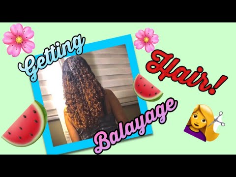 Mini vlog  : getting balayage hair (curly)🥰💕