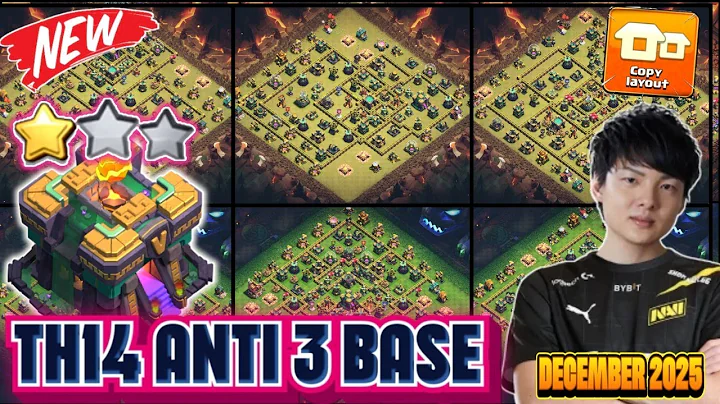 ANTI-3 STAR BASE TH14 BEST FOR WAR / FARM / RANK AND CWL BASE WITH COPY LINKS || TH14 BASE 2025