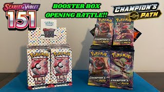 POKEMON 151 BOOSTER BOX vs CHAMPIONS PATH BOOSTER BOX Pokemon Card Opening Battle! (72 pack opening)