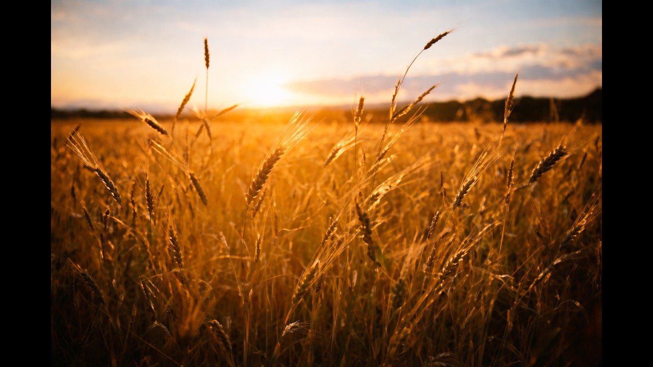 Golden Wheat Field at Sunset | 2 Hour Peaceful Ambience for Study & Relaxation
