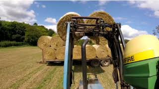 Loading and stacking straw