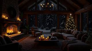 [No Ads] Relaxing Winter Snowfall On Cozy Cabin • Gentle Piano & Fire Sounds For Unwind screenshot 5