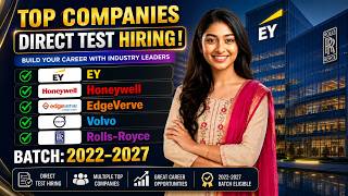 Direct Test Hiring Alert! EY, Honeywell, Volvo, EdgeVerve & Rolls-Royce Jobs 2026