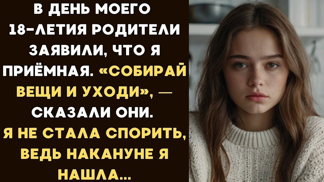 В день моего 18-летия родители заявили, что я приёмная и выгнали меня. Я лишь кивнула, ведь я нашла
