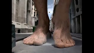 Giant feet commercial