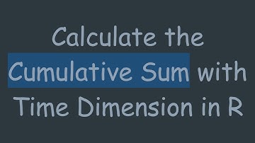 Calculate the Cumulative Sum with Time Dimension in R