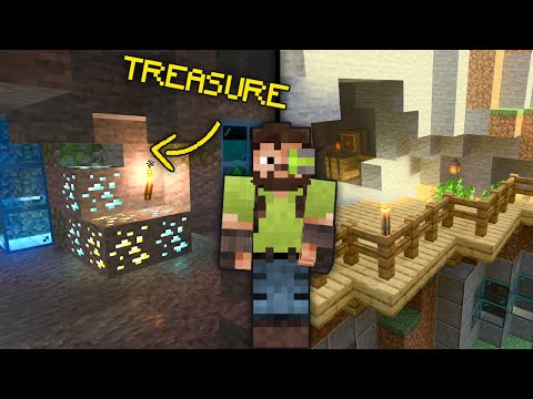 I BUILT A CAVE BASE IN MINECRAFT RTX