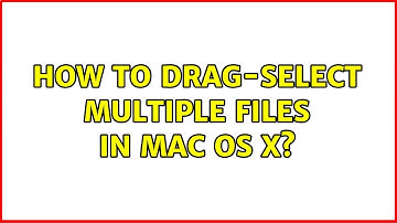 How to drag-select multiple files in Mac OS X?