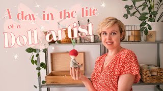 A day in the life of a doll artist | Making art dolls, ordering porcelain and working at the studio