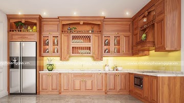 Bộ Sưu Tập Những Mẫu Tủ Bếp Gỗ Gõ Đỏ Đẹp Nhất