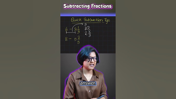 How to Subtract Fractions from Whole Numbers in Seconds!  #shorts #math #maths #mathshorts