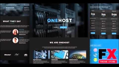 Preview Onehost - One Page Responsive Hosting Template TFx
