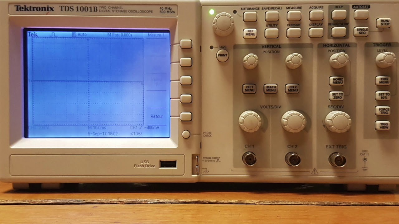 Utilisation de l'oscilloscope