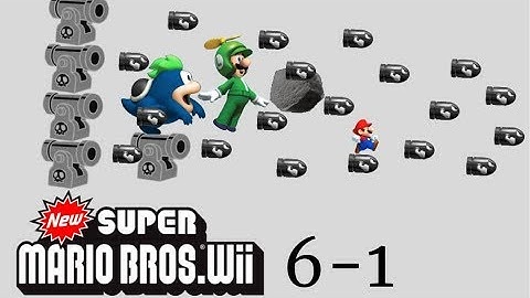 NSMBW 6-1 without touching the ground (Spliced run)