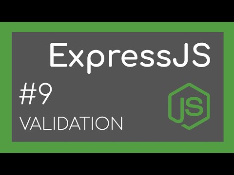 ExpressJS Tutorial #9 - Data Validation