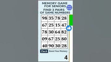 Sharpen Your Brain: Match the Right Numbers in Time! #braintraining