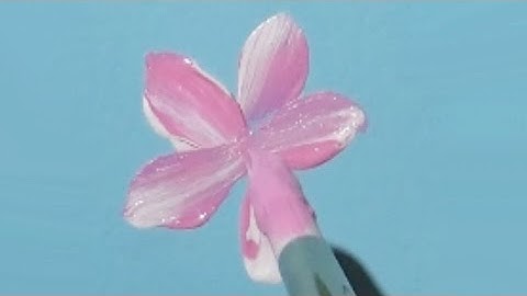 Painting EASY Cherry Blossoms with Acrylic Paint  Real Time Demo