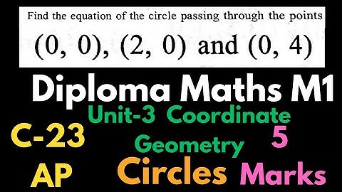 Diploma Maths M1||circles@maths naresh eclass
