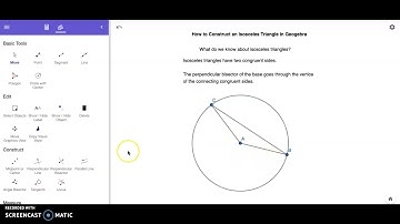 How to Construct an Isosceles Triangle in Geogebra