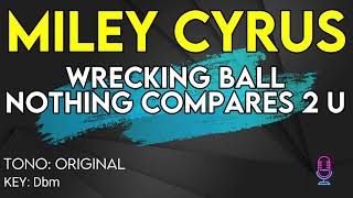 Miley Cyrus - Wrecking Ball X Nothing Compares 2 U - Karaoke Instrumental