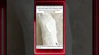 DIY Sock Repair Gone Wrong 😂🧦🔨