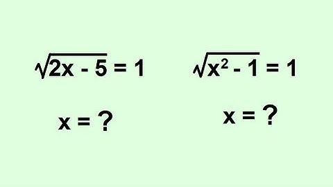 Algebra - Solving Equations with Radicals (Square Roots) (1 of 3)