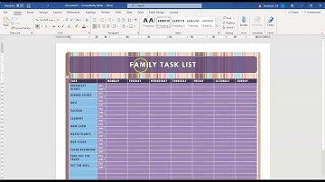 Finding Chore Templates using Microsoft Word and Excel