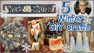 ❄️ 5 Winter DIY Crafts ❄️ Hand Painting Cute Faces ❄️ Decor for Your Home!