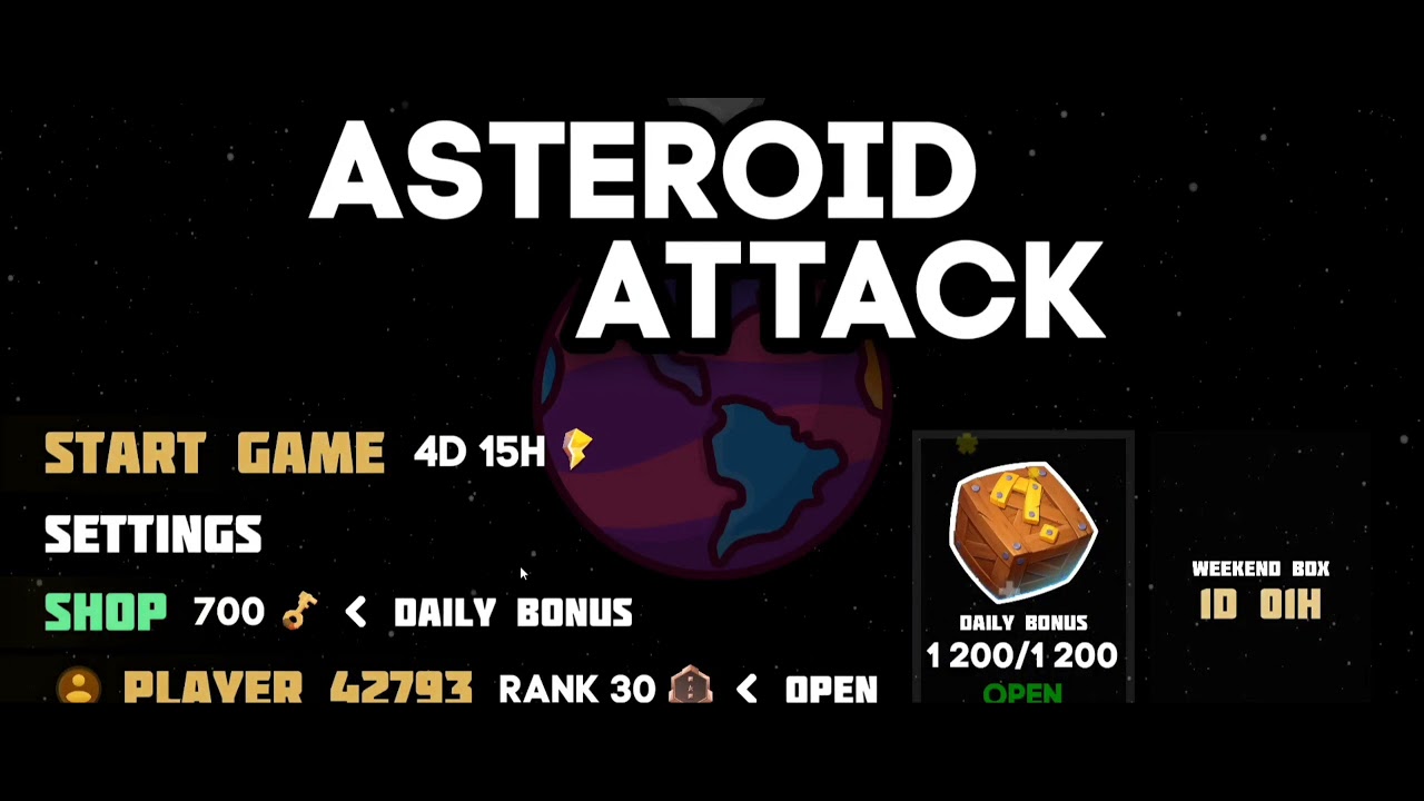 Asteroid Attack 3.0 Beta New animated popups - Mini DevLog - YouTube