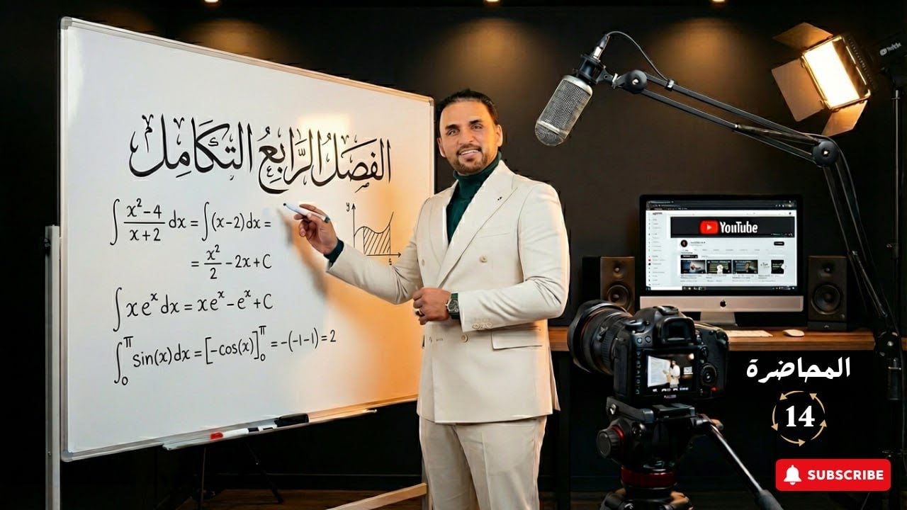 الفصل الرابع / التكامل / خواص التكامل والثوابت/ محاضرة 14
