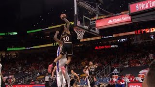 John Collins Murders Joel Embiid with his UFC style Monster Dunk!