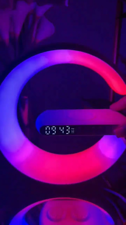 Wireless Charger 6IN1 Alarm Clock App Control RGB Atmosphere Night Light Bluetooth Speaker Station