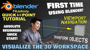 Blender Beginners Day One Quick Start Tutorial - Learn Viewport, Objects, and 3D Workspace Fast