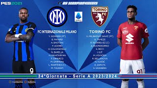 Inter vs Torino • Giornata 34 - Serie A 2023/24 • PES 2021
