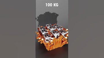 1 KG VS 10000 KG Bomb Drop 💣🔥  #3danimation #3d #satisfying #shorts #blender3d #animation