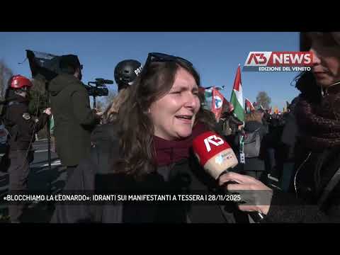 «BLOCCHIAMO LA LEONARDO»: IDRANTI SUI MANIFESTANTI A TESSERA | 28/11/2025