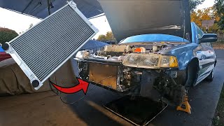 Volkswagen 'TUCKED' Radiator Install | K20 EF Sedan #MERRYCHRISTMAS