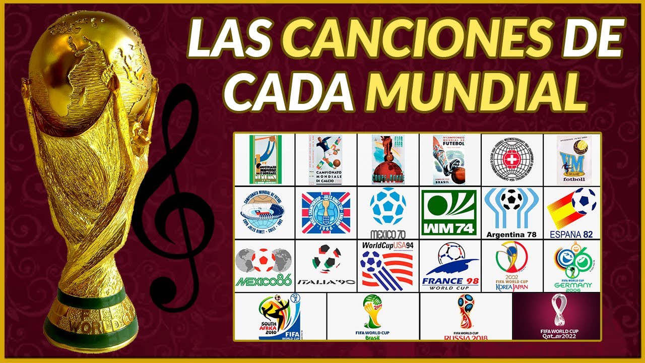  Las CANCIONES de Todos los MUNDIALES DE FTBOL 1930 2022