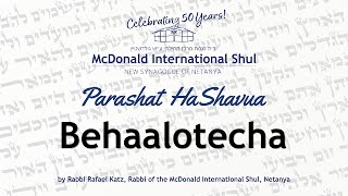 Weekly Parsha with Rav Raphael Katz - 5783 - Behaalotecha