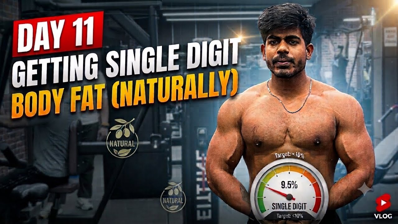 Day 11 Of Getting Single Digit Body Fat Percentage Naturally - YouTube