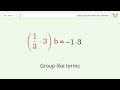 Solve -1=b/3: Linear Equation Video Solution | Tiger Algebra