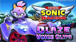 All Blaze the Cat Voice Clips • Team Sonic Racing • All Voice Lines • 2019 (Erica Lindbeck)