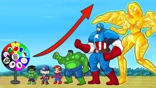 Evolution of SUPERHERO: Spider-Gwen ANGEL, CAPTAIN AMERICA vs. Fat HULK, SUPERGIRL Avengers Assemble