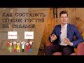 Как ПРАВИЛЬНО составить список гостей на свадьбу 3 варианта