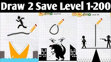 Draw 2 Save: Stickman Puzzle All Levels 1-200 Gameplay Android IOS