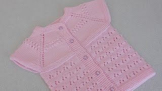 V Ajur Modelli Yelek Yapımı 1 yas #bebekyelegi #knitting #ajurluörgümodelleri